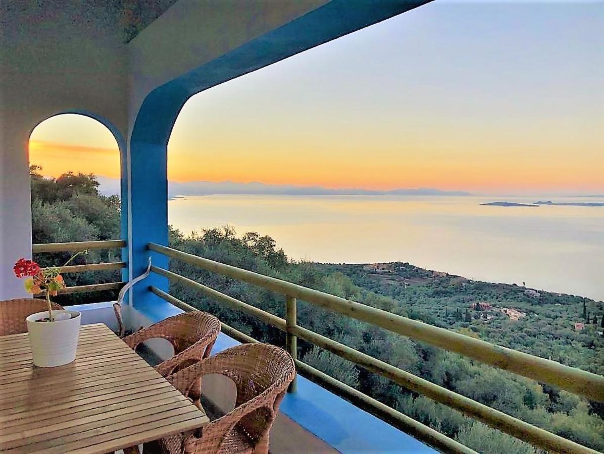 House Tanna Of Villa Intaba Spectacular Sea Views Corfiot Riviera Spartilas Corfu Island Greece Close To Ipsos Beach Spartylas Ngoại thất bức ảnh