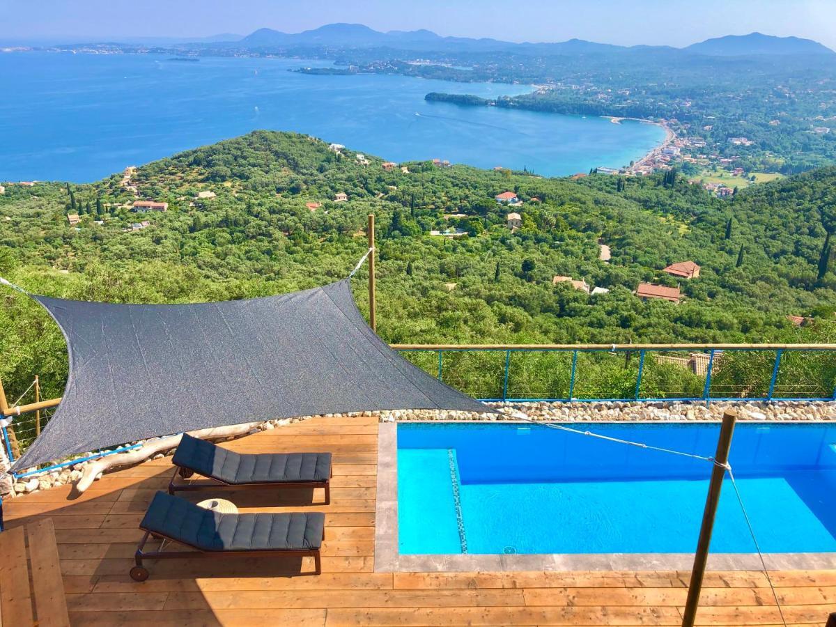 House Tanna Of Villa Intaba Spectacular Sea Views Corfiot Riviera Spartilas Corfu Island Greece Close To Ipsos Beach Spartylas Ngoại thất bức ảnh