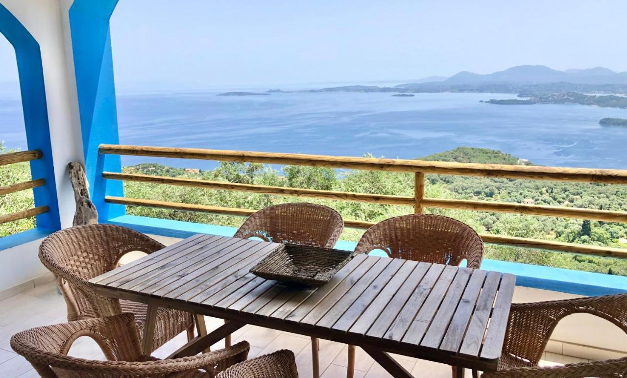 House Tanna Of Villa Intaba Spectacular Sea Views Corfiot Riviera Spartilas Corfu Island Greece Close To Ipsos Beach Spartylas Ngoại thất bức ảnh