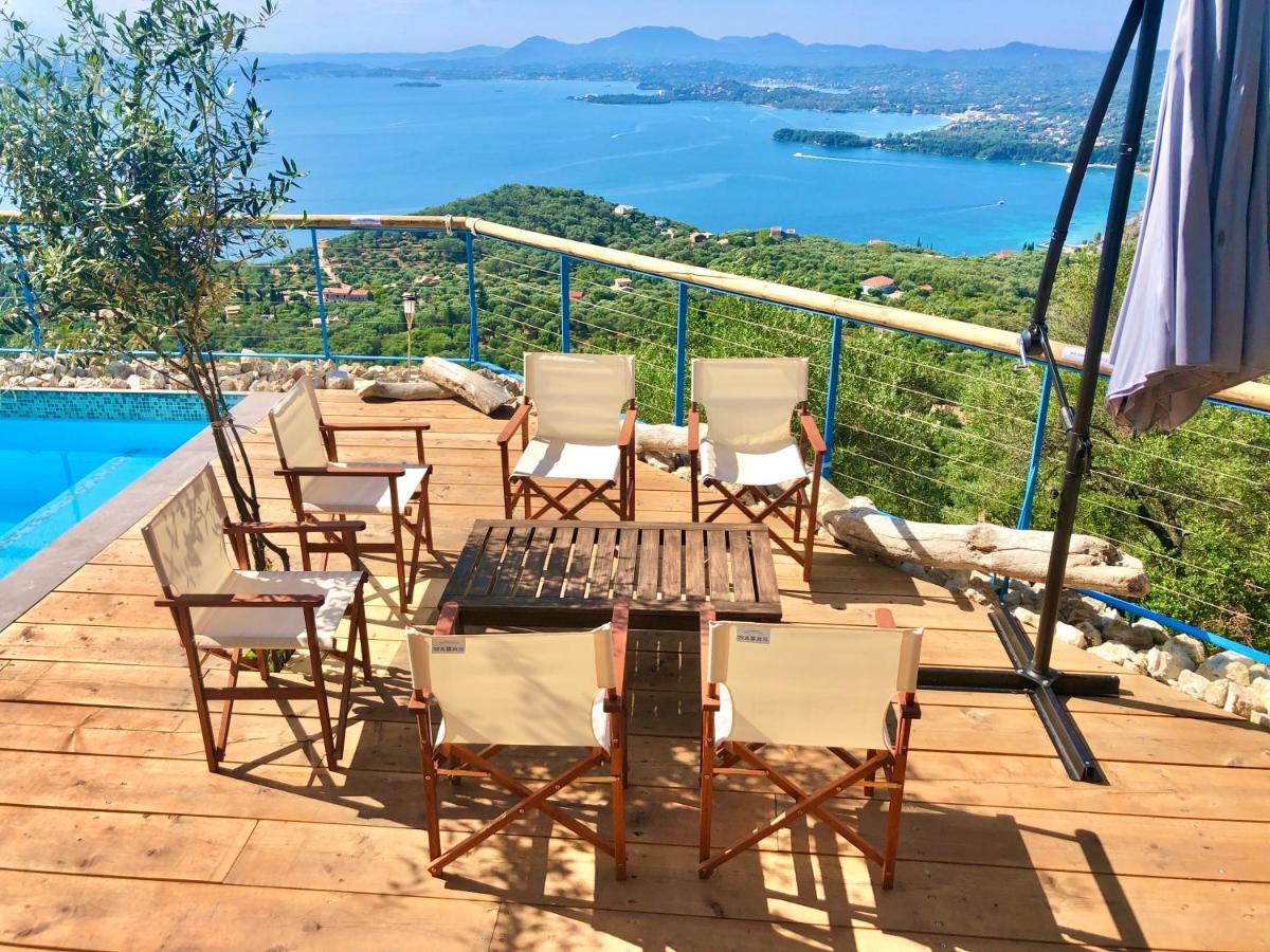 House Tanna Of Villa Intaba Spectacular Sea Views Corfiot Riviera Spartilas Corfu Island Greece Close To Ipsos Beach Spartylas Ngoại thất bức ảnh